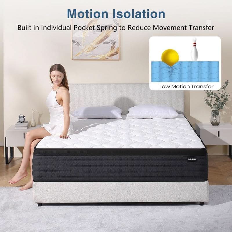 Full-Size 10-Inch Hybrid Memory Foam Mattress Pressure-Relief-4