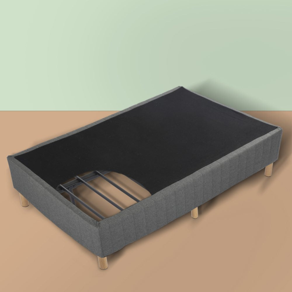 NNEDSZ Metal Bedframe Mattress Foundation (Dark Grey) – King-4