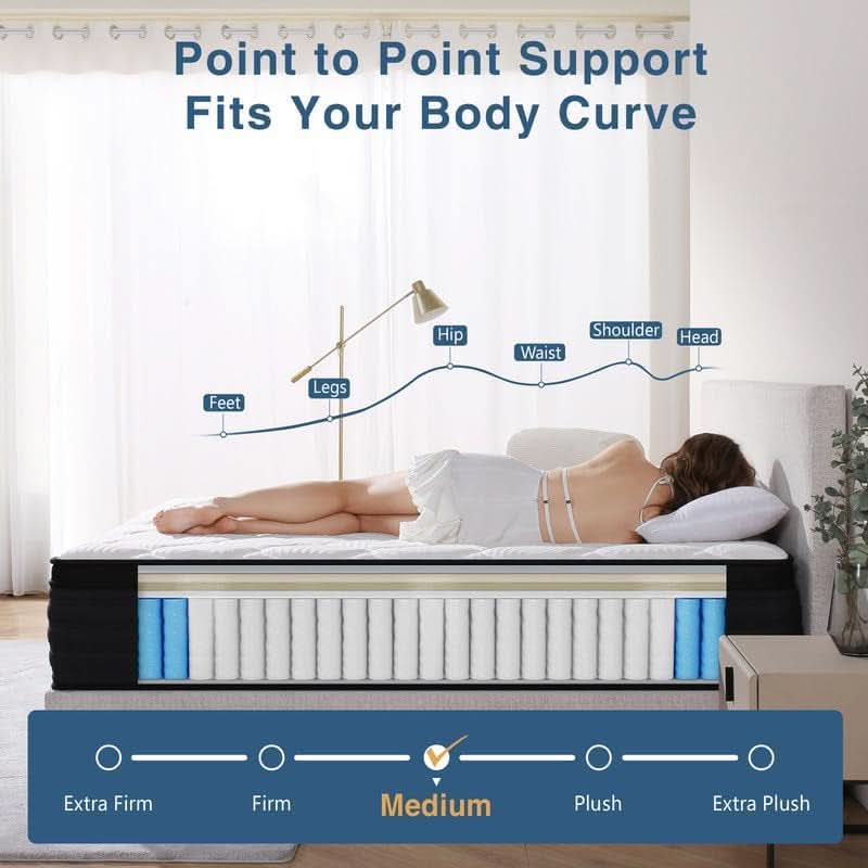 Full-Size 10-Inch Hybrid Memory Foam Mattress Pressure-Relief-3