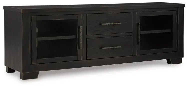 Galliden extra large TV stand in brown finish