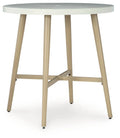 Seton Creek outdoor round bar table front view