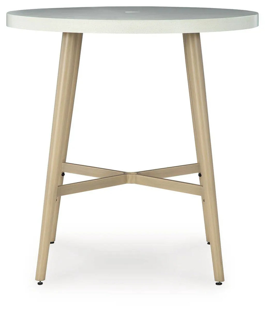 Seton Creek outdoor table side angle