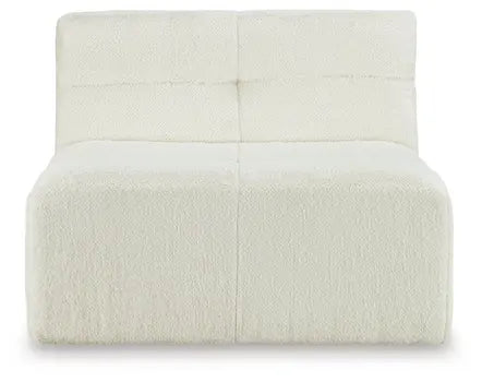 Side view of the Brettner ivory accent chair