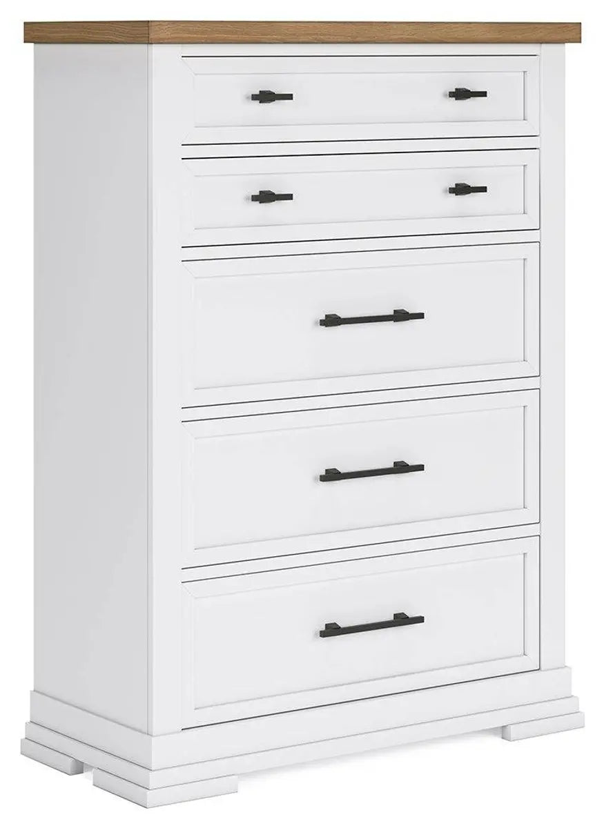 Ashbryn five-drawer chest front view