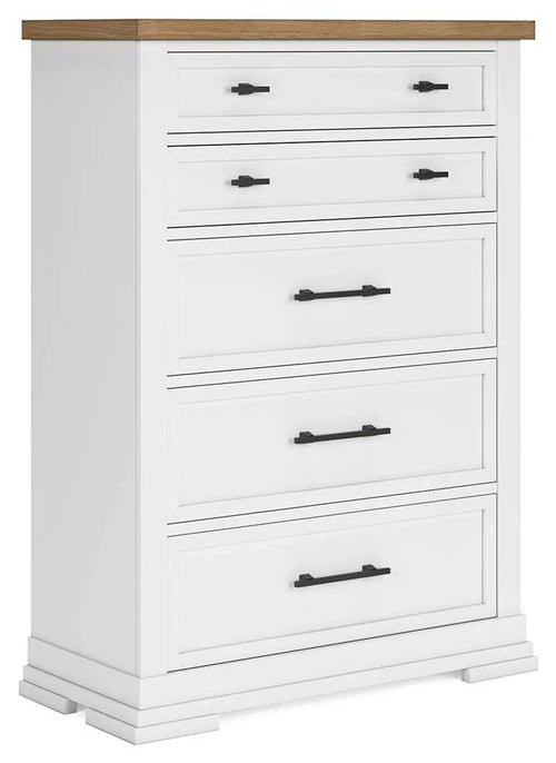 Ashbryn five-drawer chest front view