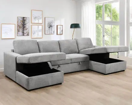 Liberty Sleeper Sectional with two storage chaise
