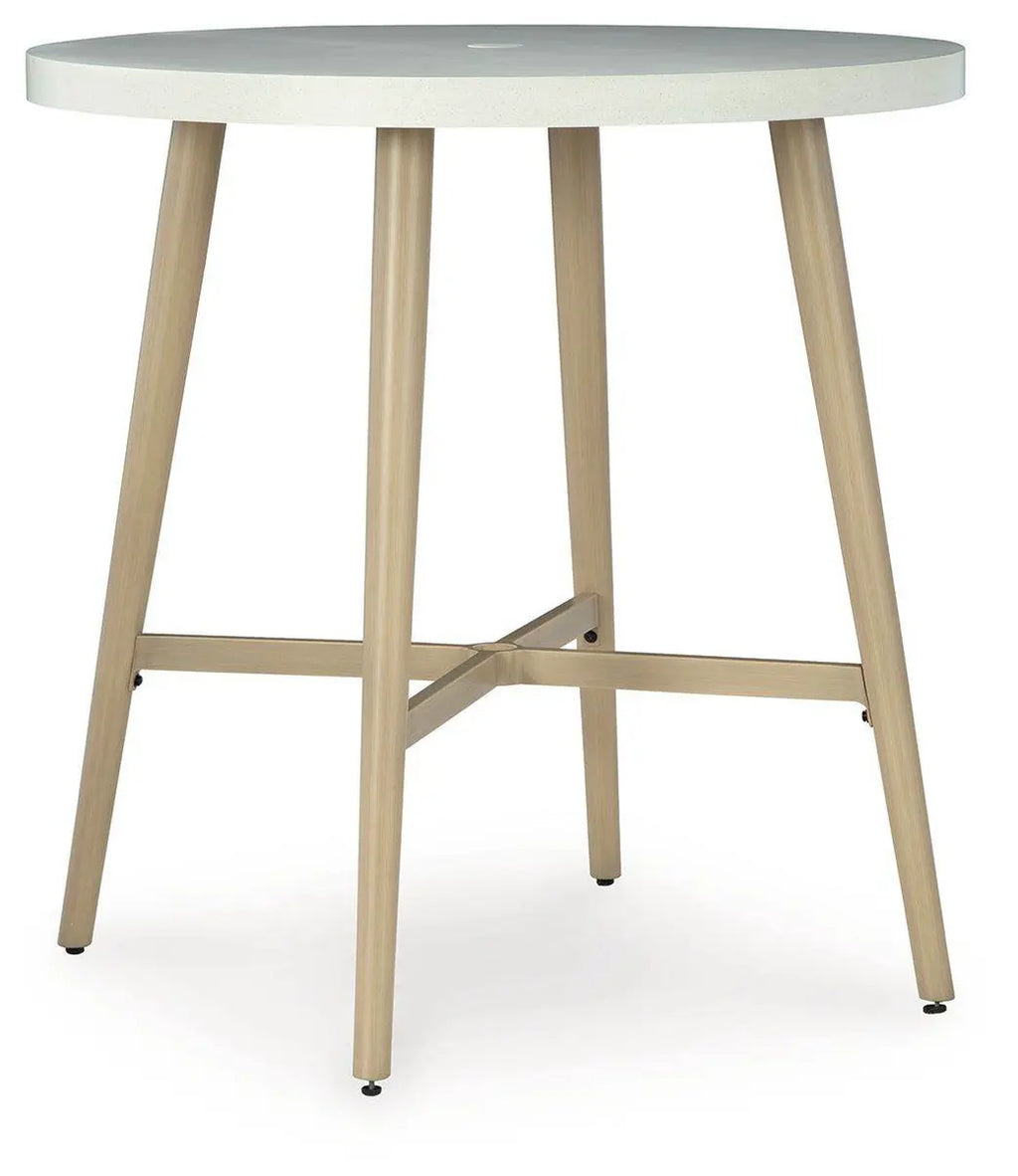 Seton Creek outdoor round bar table